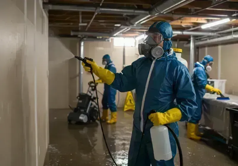 Basement Sanitization and Antimicrobial Treatment process in Blue Island, IL