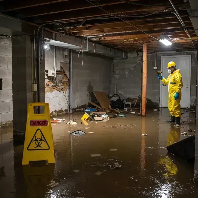 Flooded Basement Electrical Hazard in Blue Island, IL Property